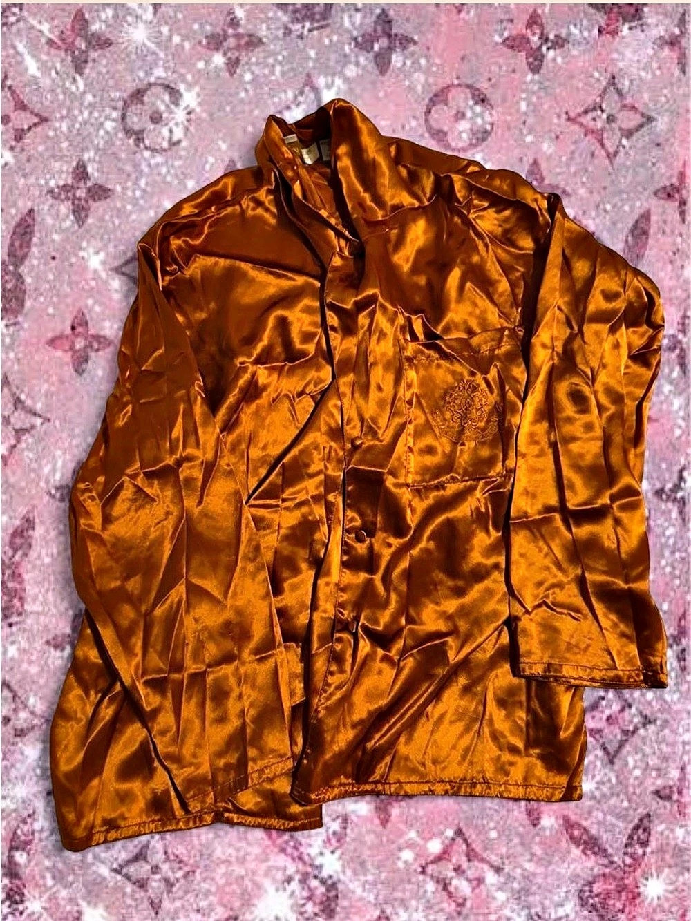 Victoria's Secret Satin Pajama Copper Gold Label